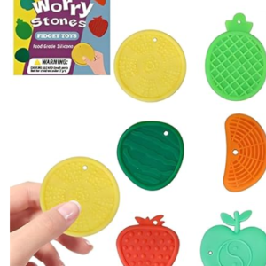 6 Pièces Fidget Toys Pierre Sensorielle, Fidget Toys Sensory Stone en Silicone